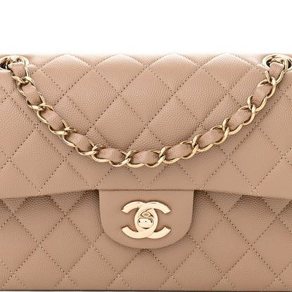 Chanel Caviar Quilted Small Double Flap Dark Beige 8 of 12