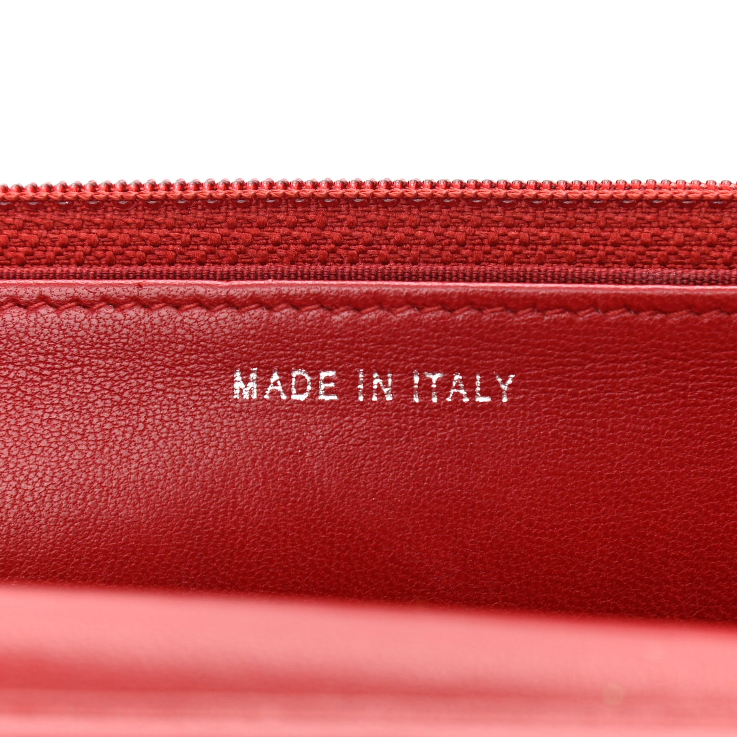 Lambskin Quilted Boy Wallet On Chain WOC Red