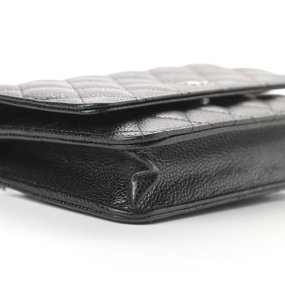 Chanel Caviar Quilted Wallet On Chain WOC Black 10 of 12
