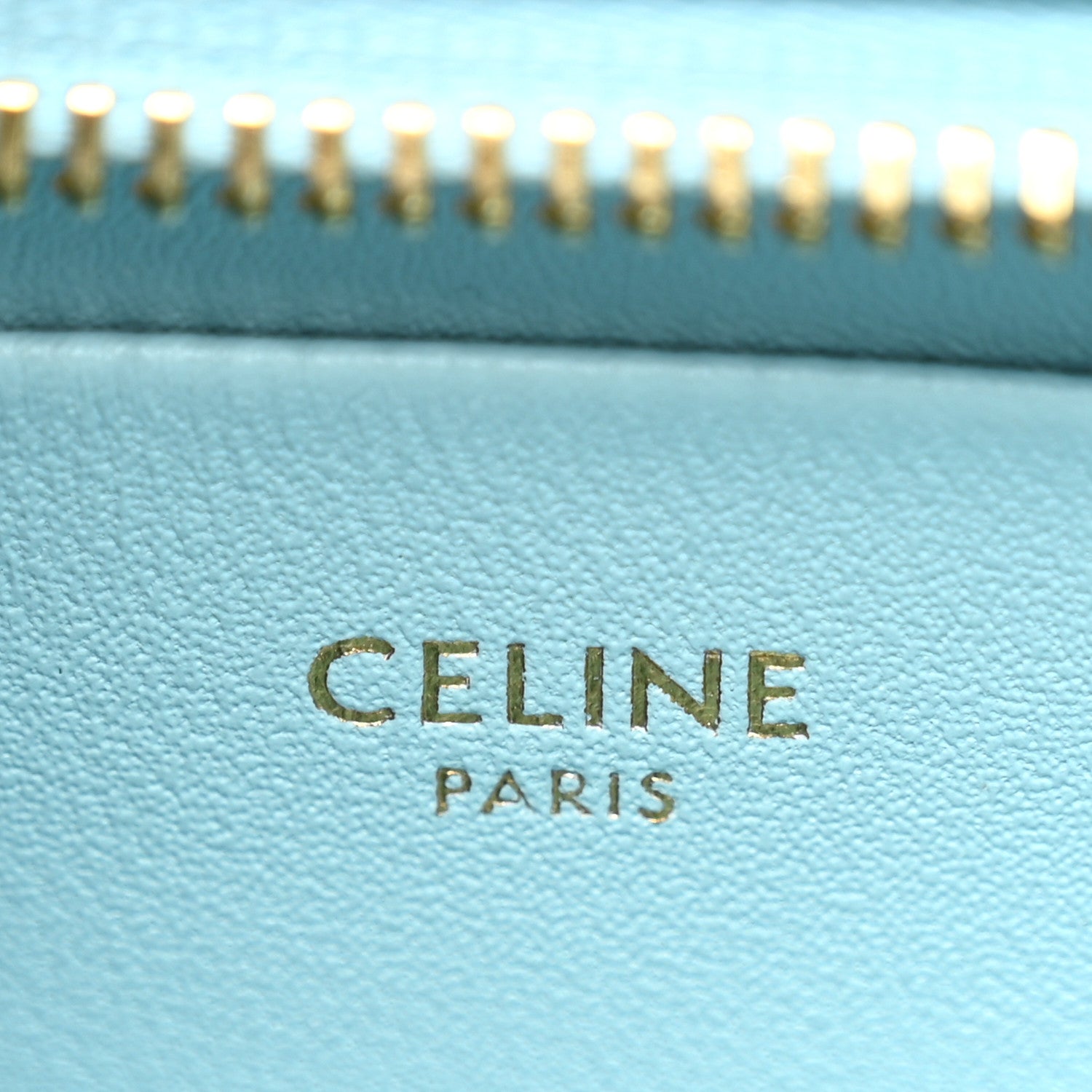 Celine Shiny Calfskin Medium Tilly Triomphe Shoulder Bag Light Blue 6 of 9