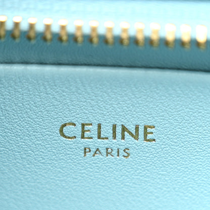 Celine Shiny Calfskin Medium Tilly Triomphe Shoulder Bag Light Blue 6 of 9