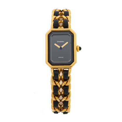 Chanel Stainless Steel Lambskin 20mm Chain Premiere Quartz Watch Gold L 1 of 4