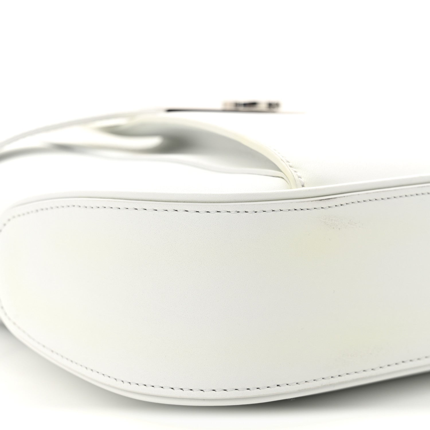 Salvatore Ferragamo Soft Calfskin Large Gancini Arch Hobo Optic White 8 of 14