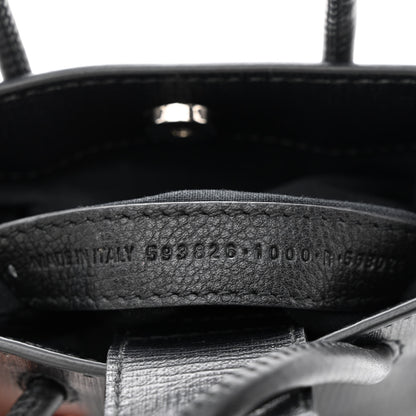 Balenciaga Squared Calfskin Logo Shopping Phone Holder Bag Black 7 of 10