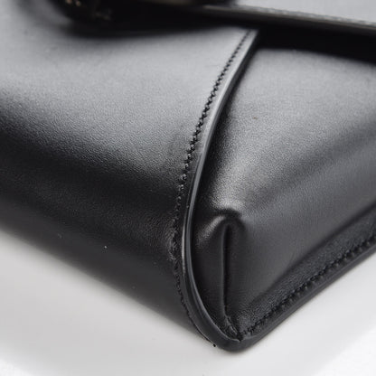 Valentino Garavani Calfskin V Rivet Chain Clutch Black 9 of 9