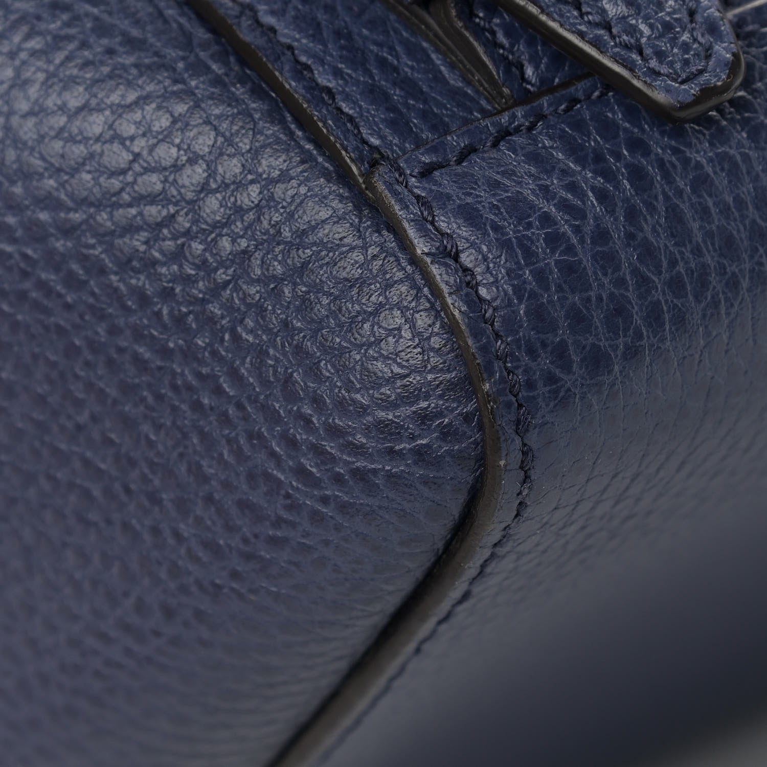 Gucci Pebbled Calfskin Chain Backpack Blue 9 of 11
