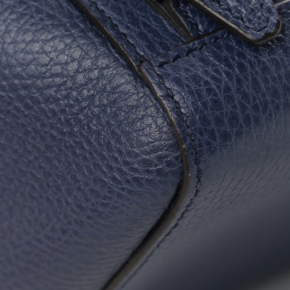Gucci Pebbled Calfskin Chain Backpack Blue 9 of 11