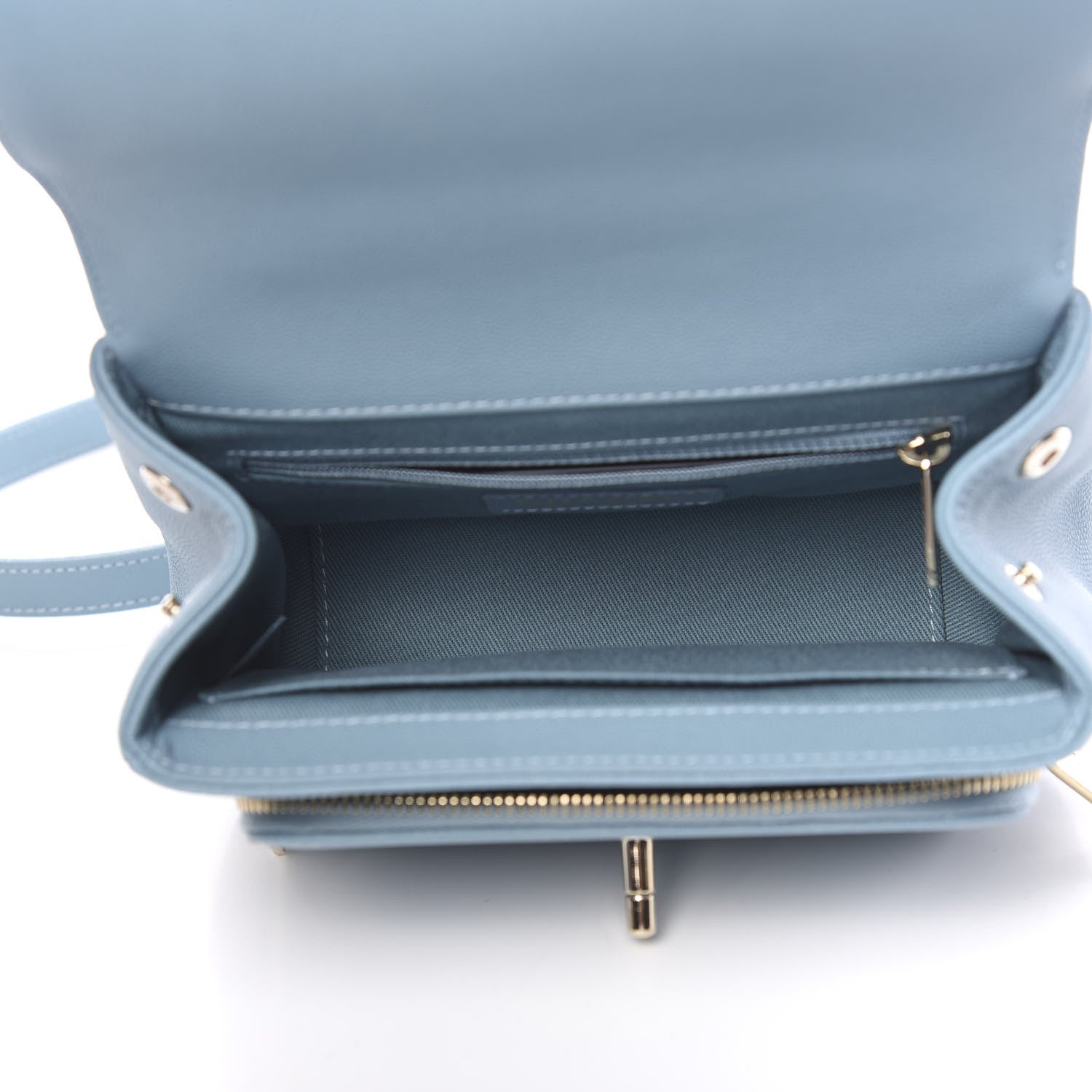 Chanel Caviar Quilted Small Business Affinity Flap Light Blue 4 of 10