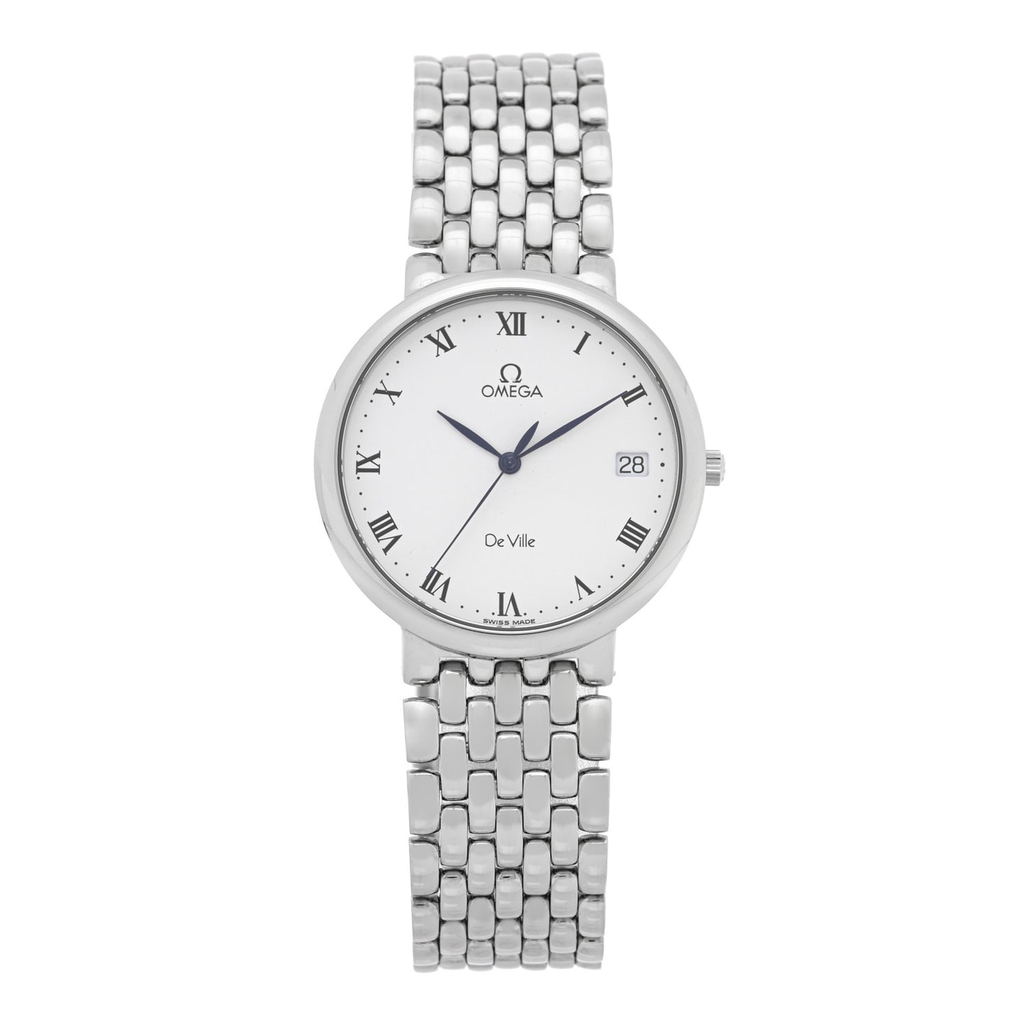 Stainless Steel 33mm De Ville Quartz Watch White 7520.2300