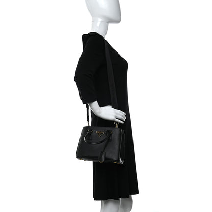 Prada Saffiano Lux Micro Galleria Shoulder Bag Black 2 of 12