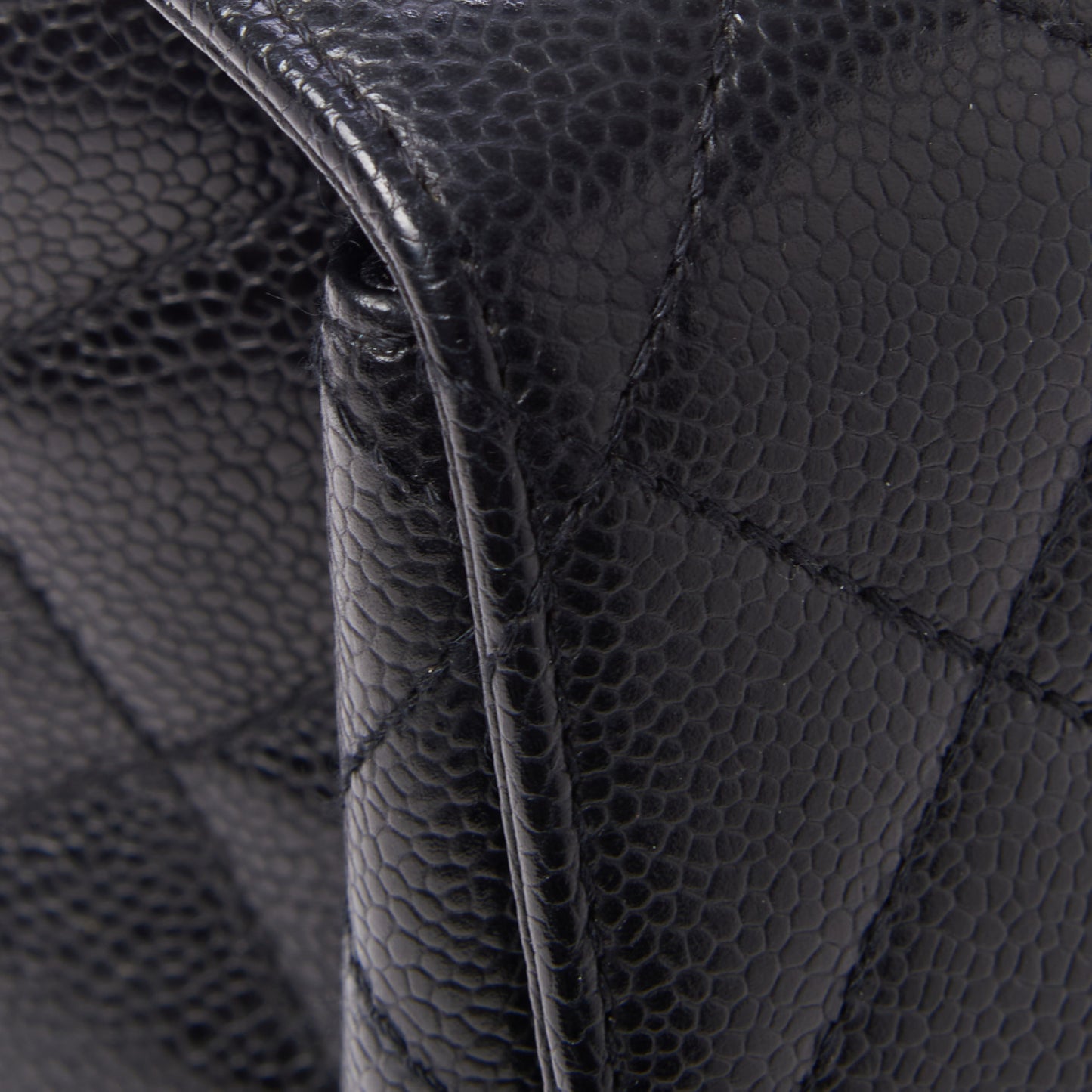 Caviar Quilted Jumbo Kelly Flap Black