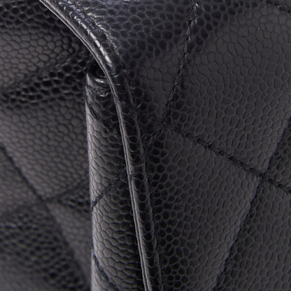 Chanel Caviar Quilted Jumbo Kelly Flap Black 7 of 11
