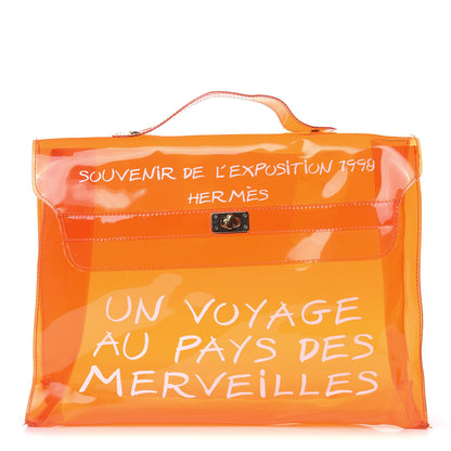 Hermes Vinyl Souvenir De L'Exposition Kelly Orange 1 of 13