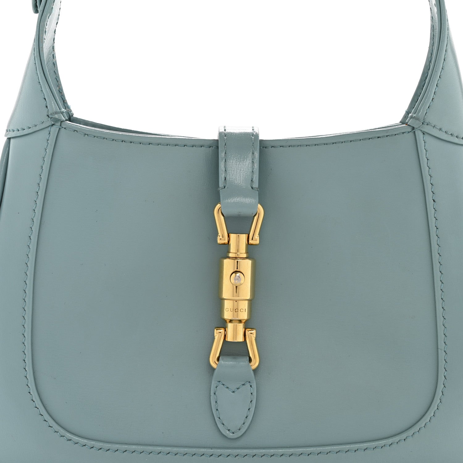 Gucci Boarded Dyana Lux Calfskin Mini Jackie 1961 Hobo Dusty Azure 8 of 12