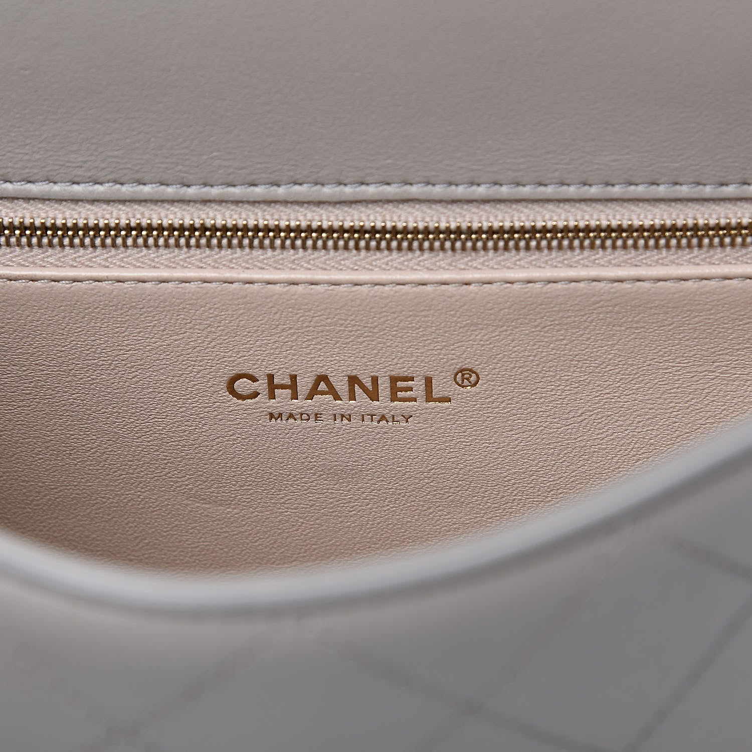 Chanel Lambskin Quilted Medium Coco Lux Flap Grey 7 of 14