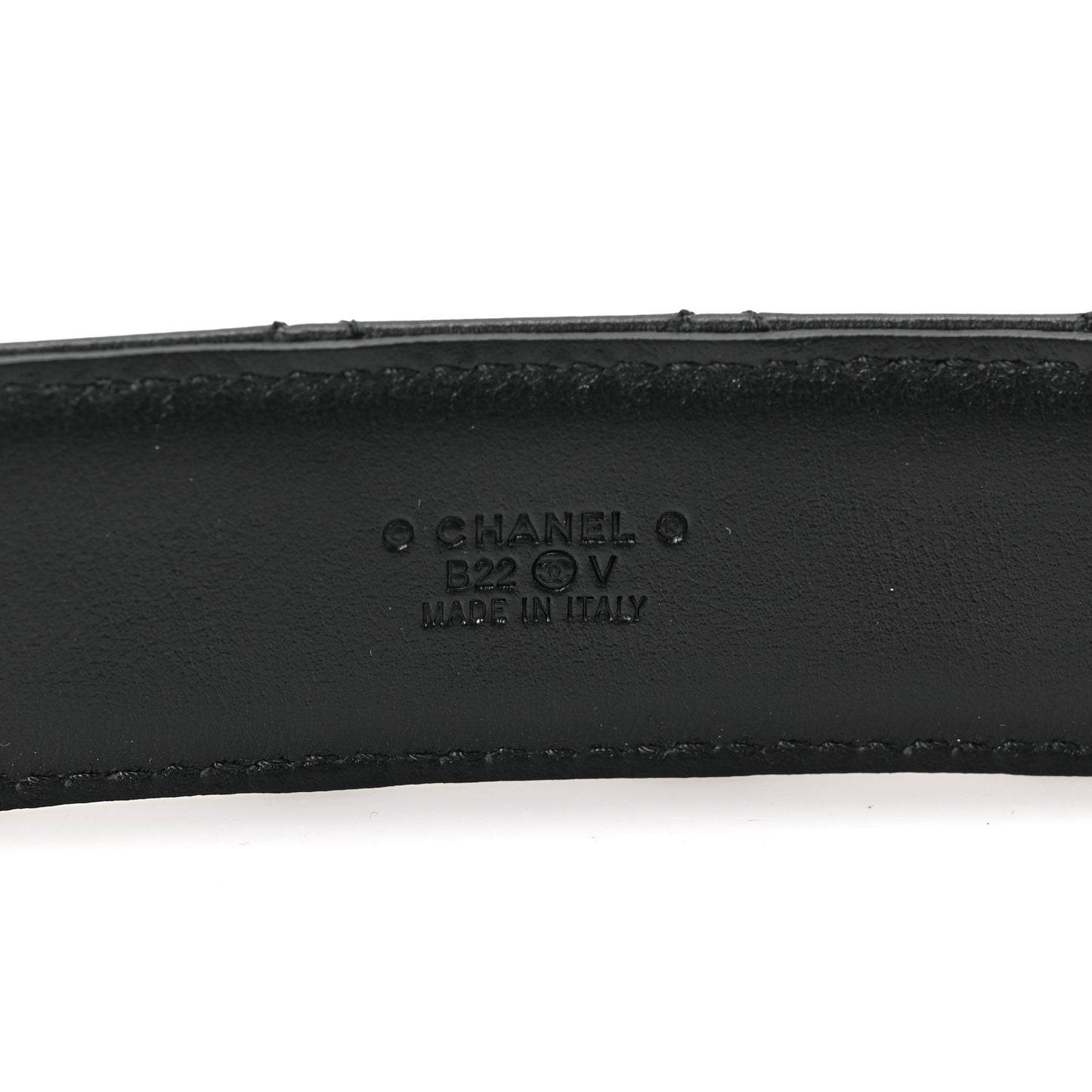 Calfskin Quilted CC Chain Belt 95 38 Black