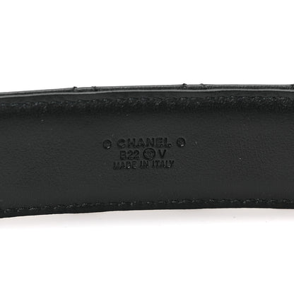 Chanel Calfskin Quilted CC Chain Belt 95 38 Black 3 of 6