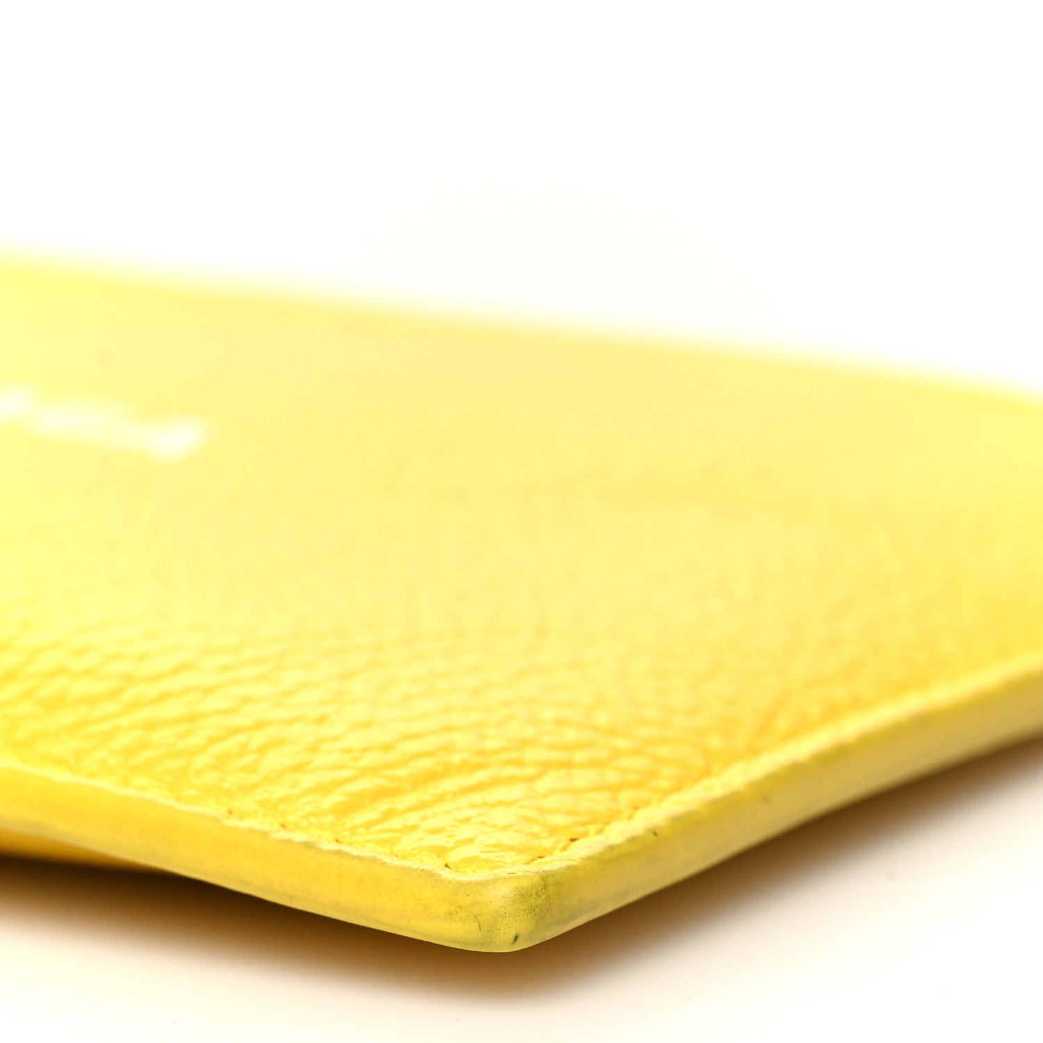 Balenciaga Grained Calfskin Logo Large Cash Long Coin Card Holder Yellow White 8 of 10
