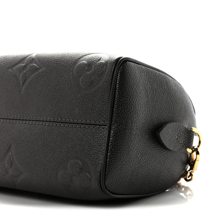 Louis Vuitton Shimmery Empreinte Monogram Giant Speedy Bandouliere 20  Gun Metal 9 of 10