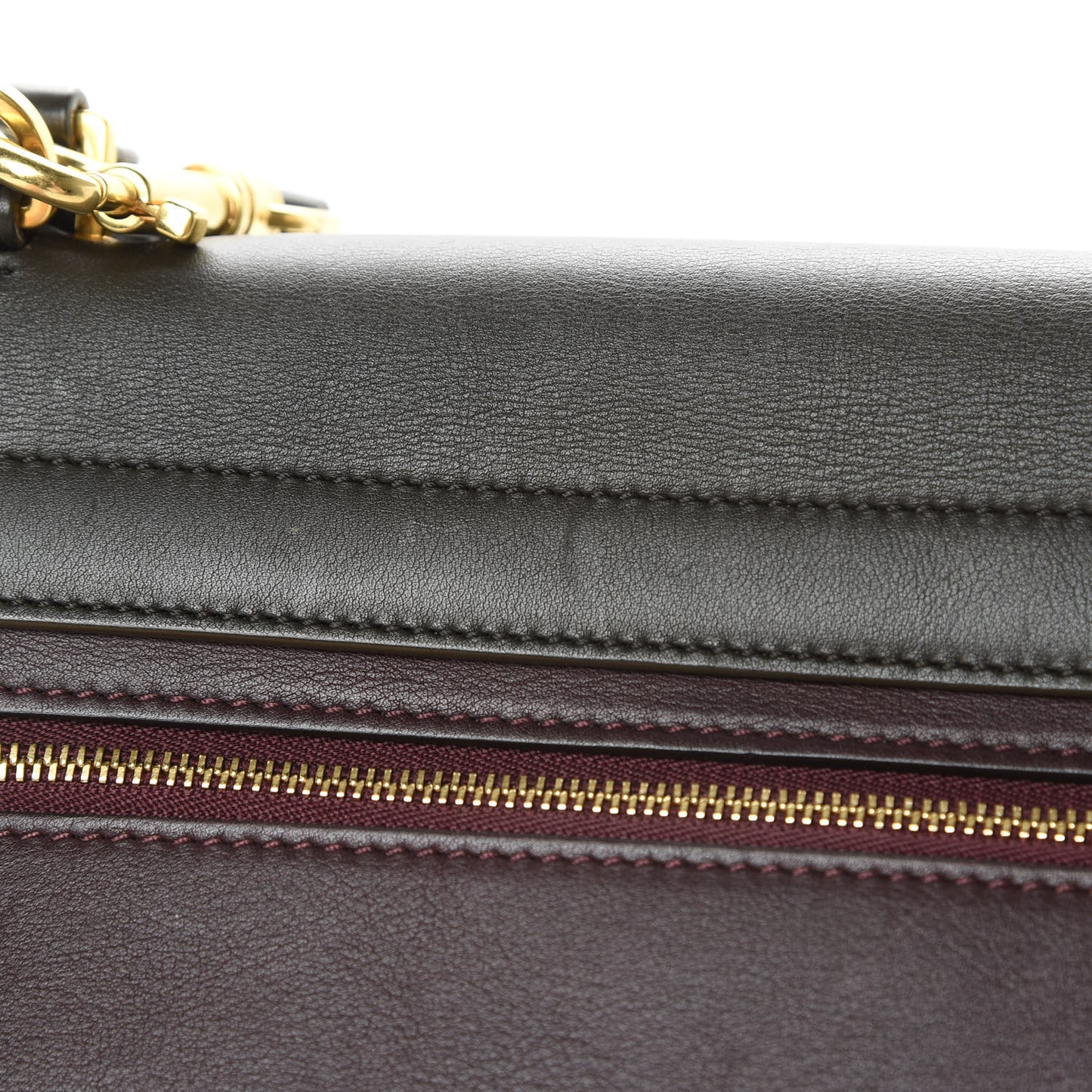 Smooth Calfskin Suede Medium Tri-Color Trapeze Dark Grey