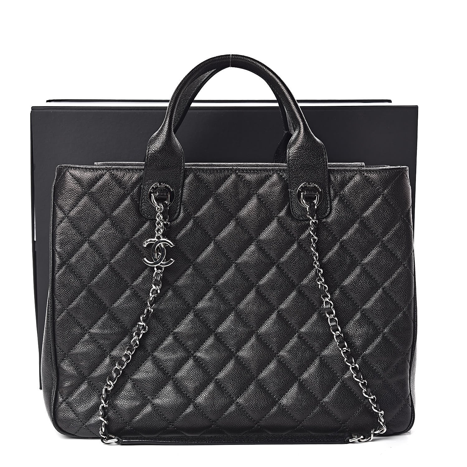 Chanel Caviar Quilted Large Urban Companion Top Handle Shopping Tote Black 13 of 13