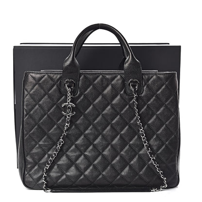 Chanel Caviar Quilted Large Urban Companion Top Handle Shopping Tote Black 13 of 13