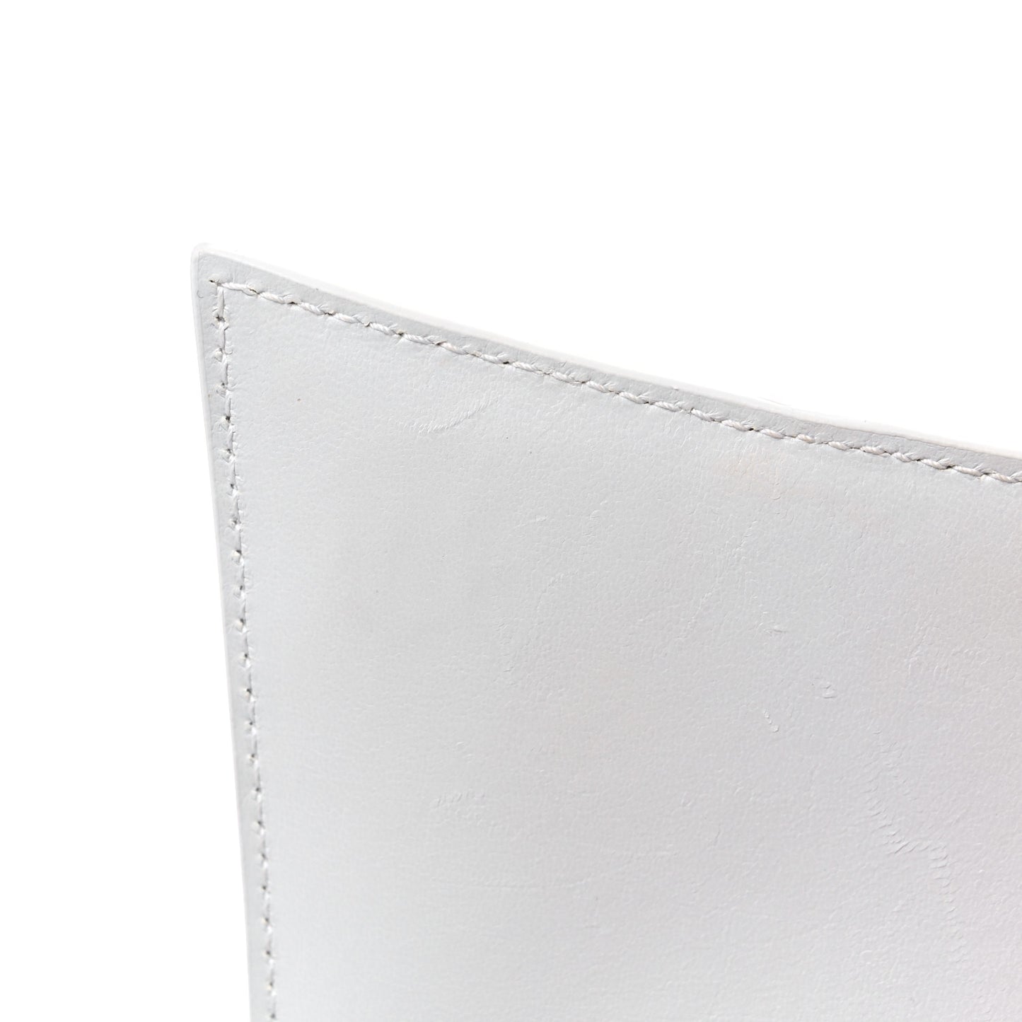 Shiny Calfskin Crocodile Embossed Small Hourglass Sling Shoulder Bag White