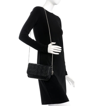 Christian Dior Lambskin Cannage Lady Dior Pochette Black 2 of 7