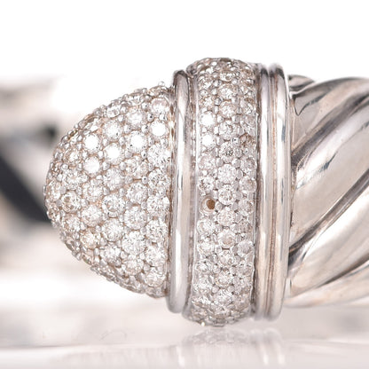 David Yurman Sterling Silver Diamond 15mm Waverly Bracelet 6 of 6