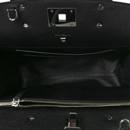 Salvatore Ferragamo Calfskin The Studio Bag Black 6 of 9