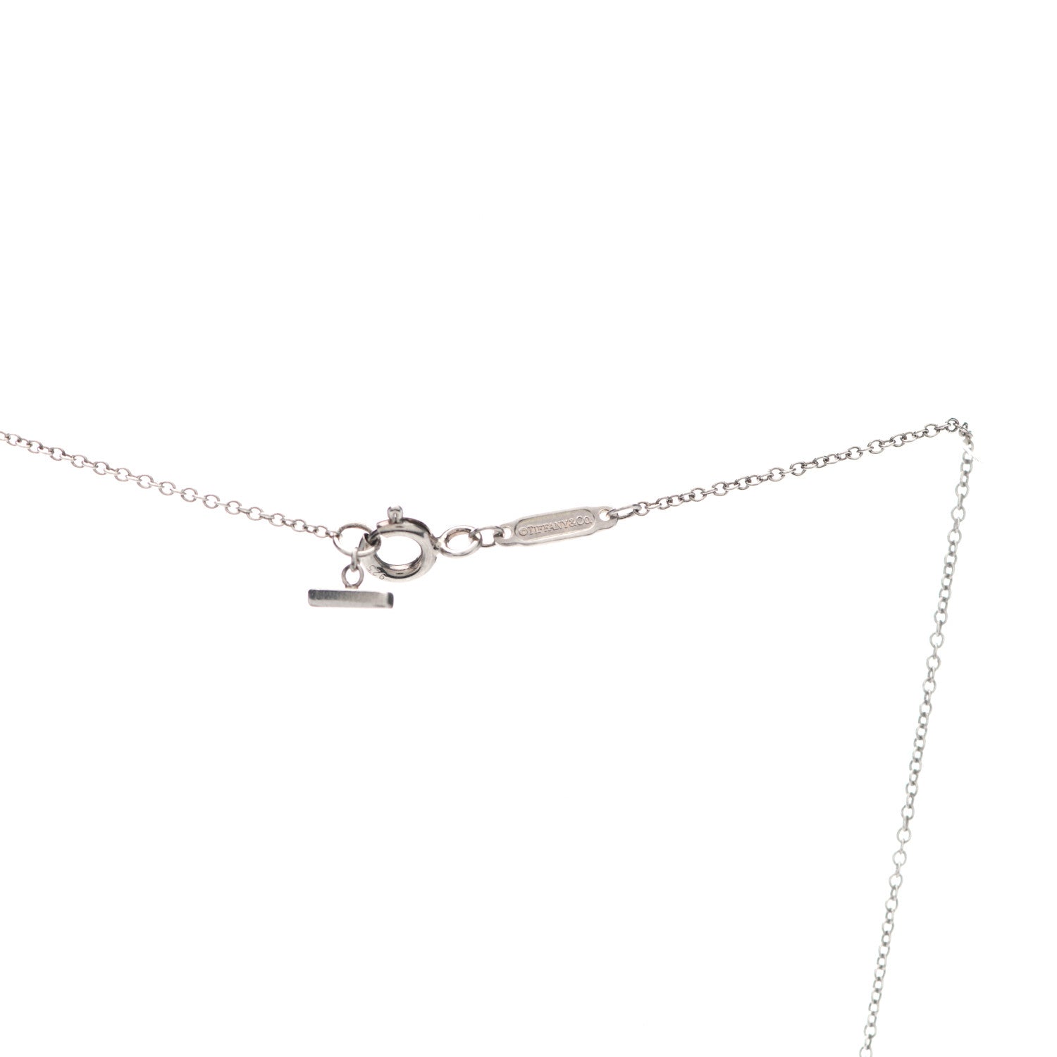 Tiffany Sterling Silver Small T Smile Pendant Necklace 4 of 4