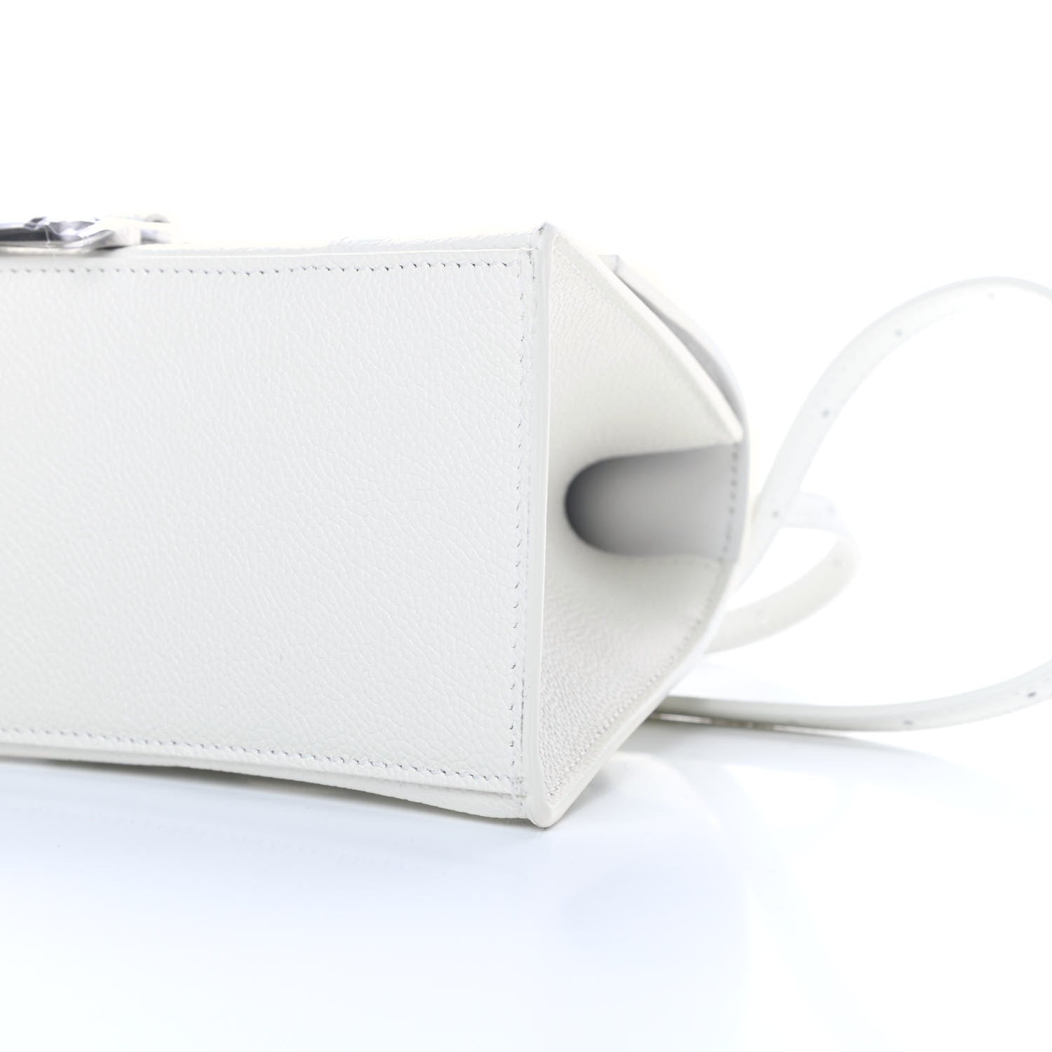 Balenciaga Grained Calfskin Small Hourglass Top Handle Bag White 7 of 11