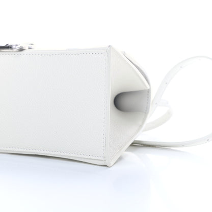 Balenciaga Grained Calfskin Small Hourglass Top Handle Bag White 7 of 11
