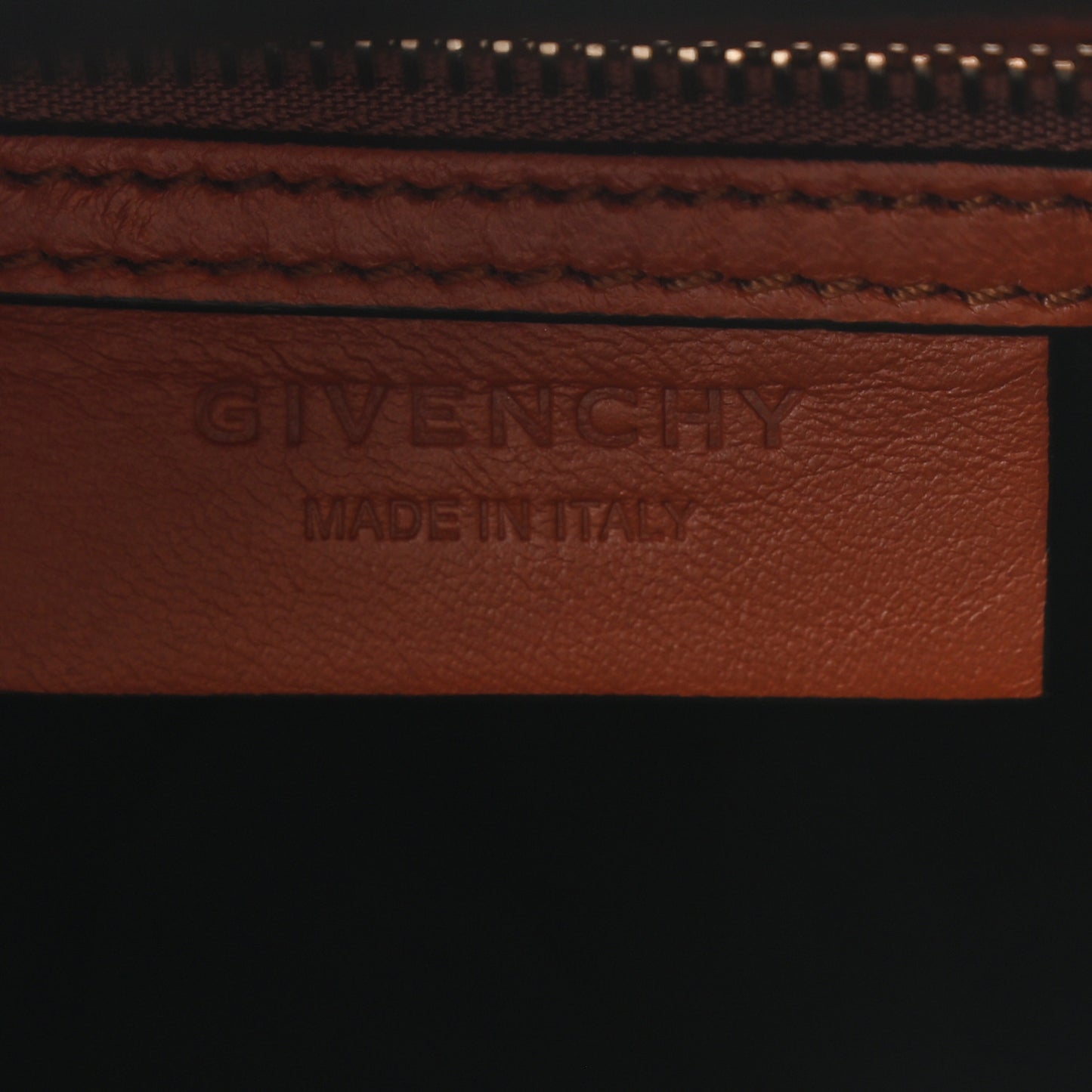 Calfskin Crocodile Embossed Small Antigona Cognac