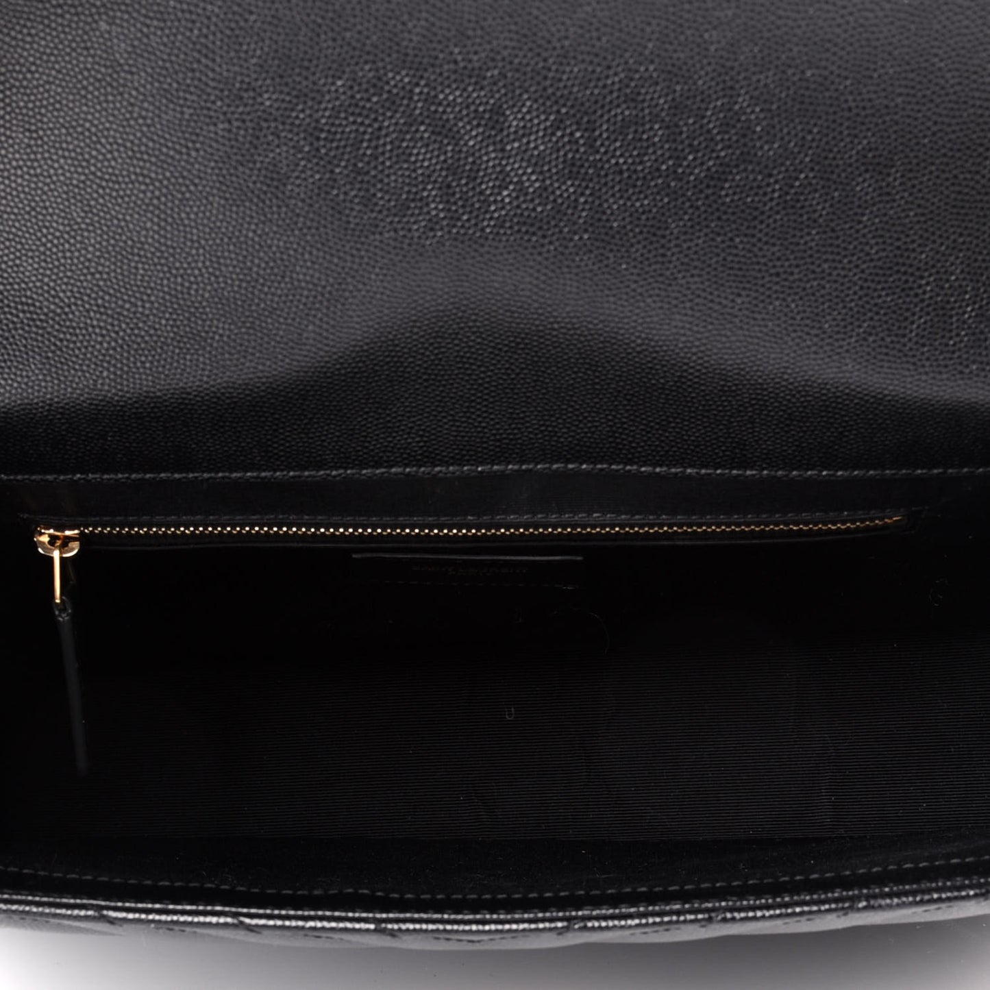 Grain De Poudre Matelasse Chevron Large Monogram Satchel Black