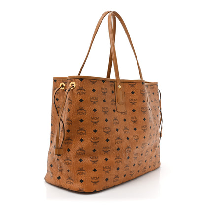 MCM Visetos Large Liz Reversible Shopper Tote Cognac 5 of 17