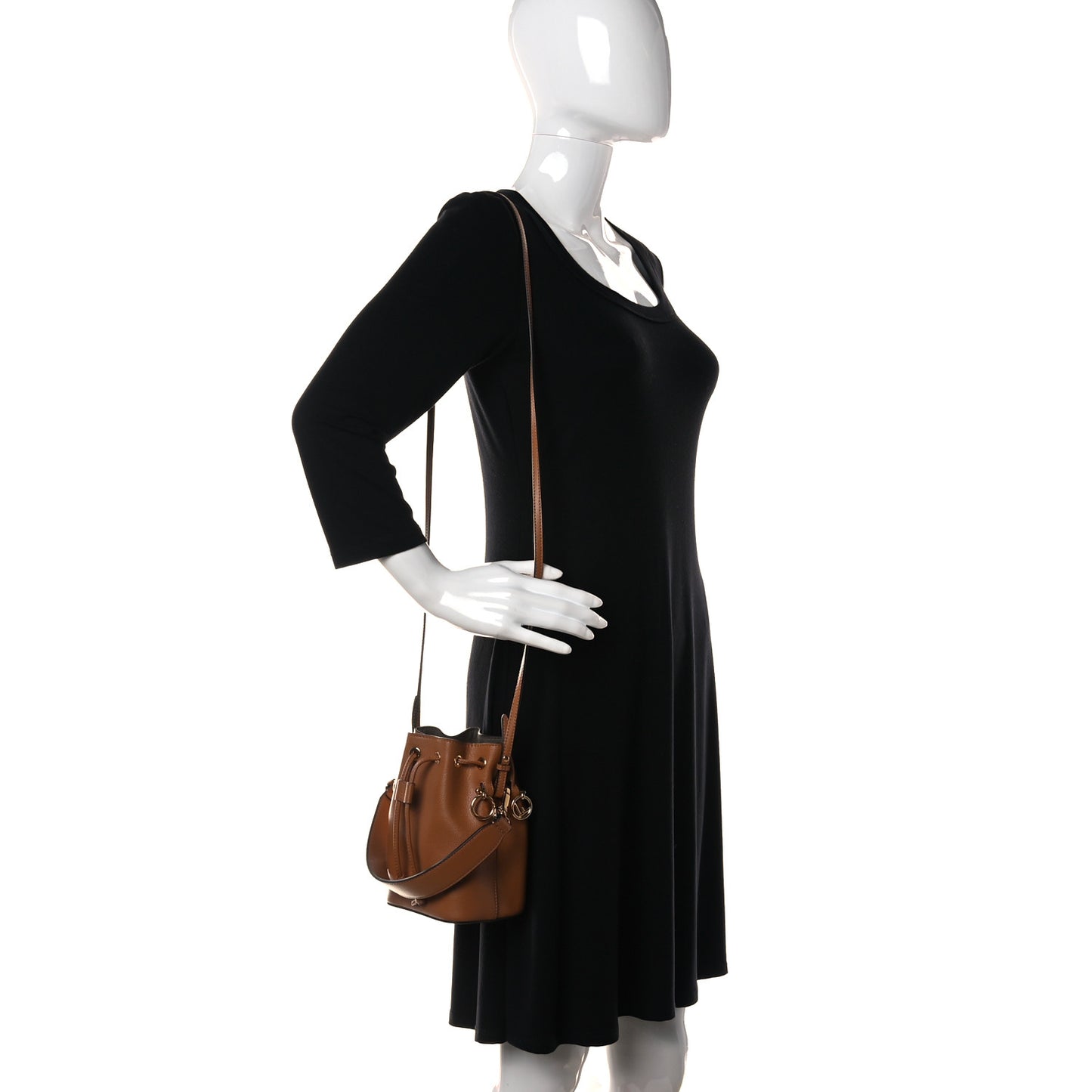 Vitello Cruise F is Fendi Mini Mon Tresor Bucket Bag Nocciola