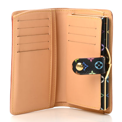 Louis Vuitton Monogram Multicolor French Purse Wallet Black 4 of 5