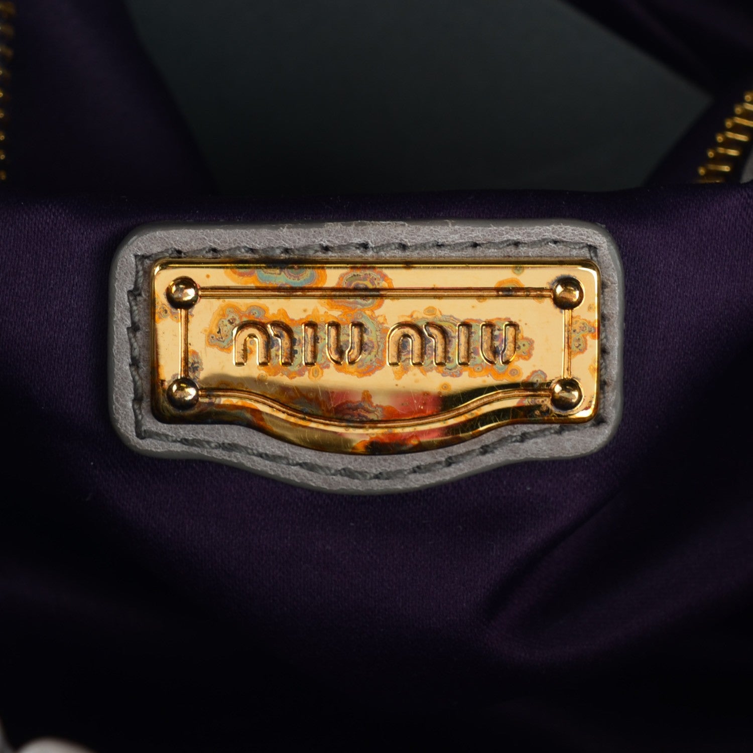 Miu Miu Vitello Lux Gathered Shopper Tote Astro 9 of 11