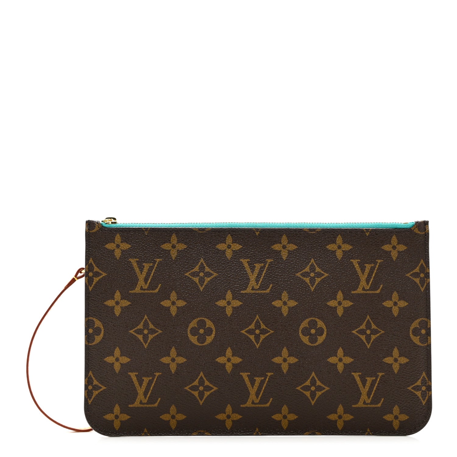 Louis Vuitton Monogram Neverfull MM GM Pochette Turquoise 1 of 7