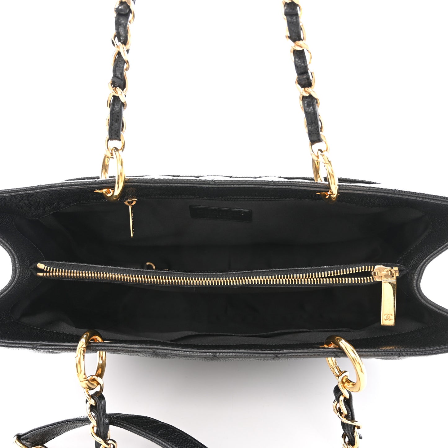 Caviar Quilted Grand Shopping Tote GST Black