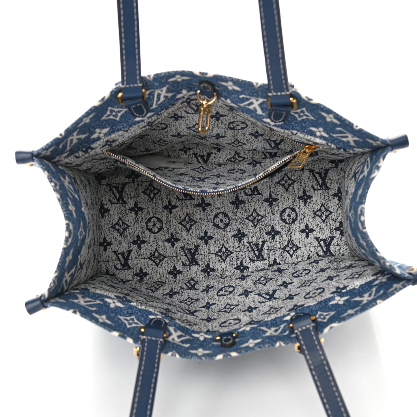 Monogram Jacquard Denim Onthego MM Bleu