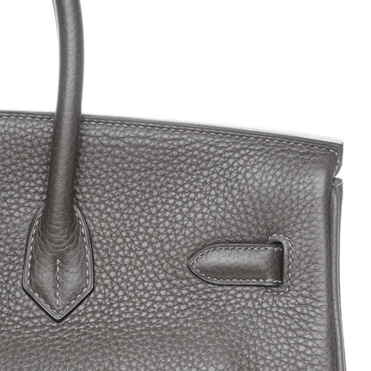 Hermes Taurillon Clemence Birkin 35 Graphite 10 of 24