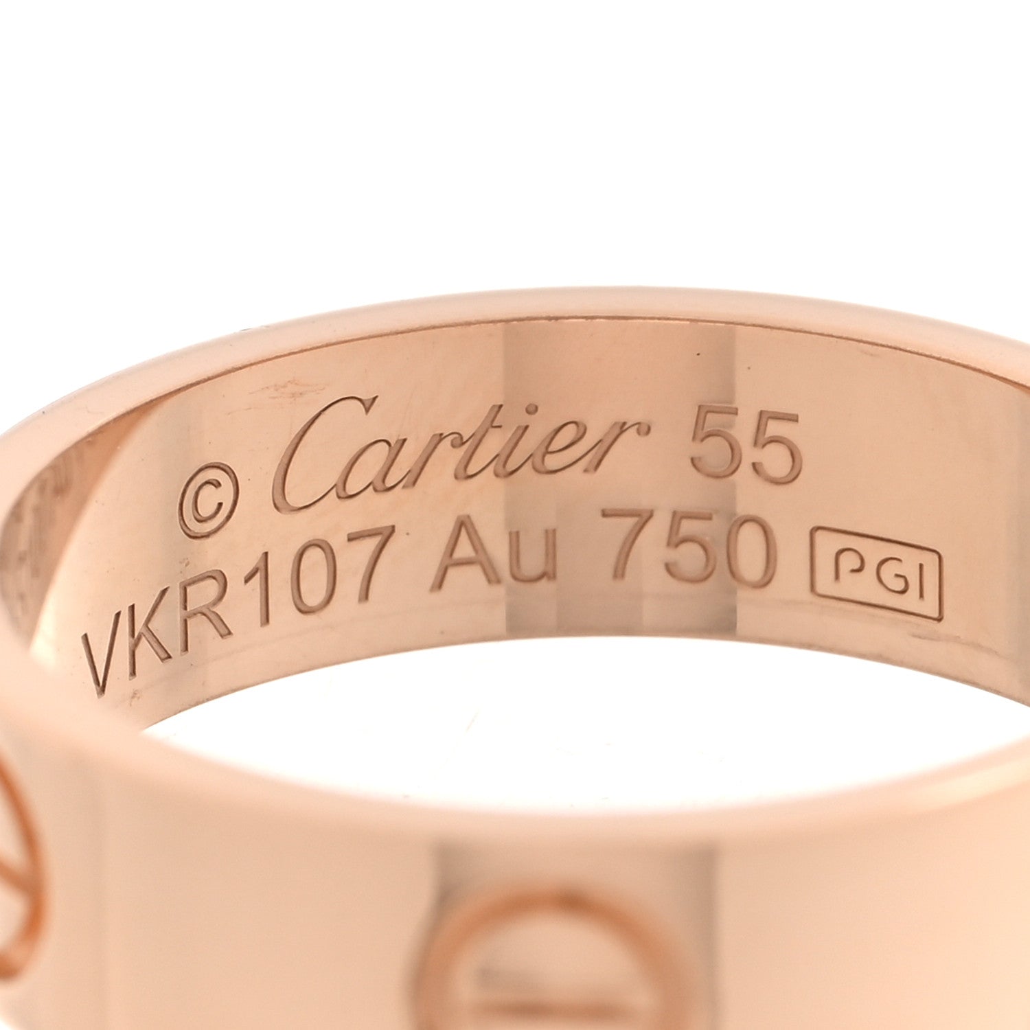 Cartier 18K Pink Gold 5.5mm LOVE Ring 55 7.25 4 of 4