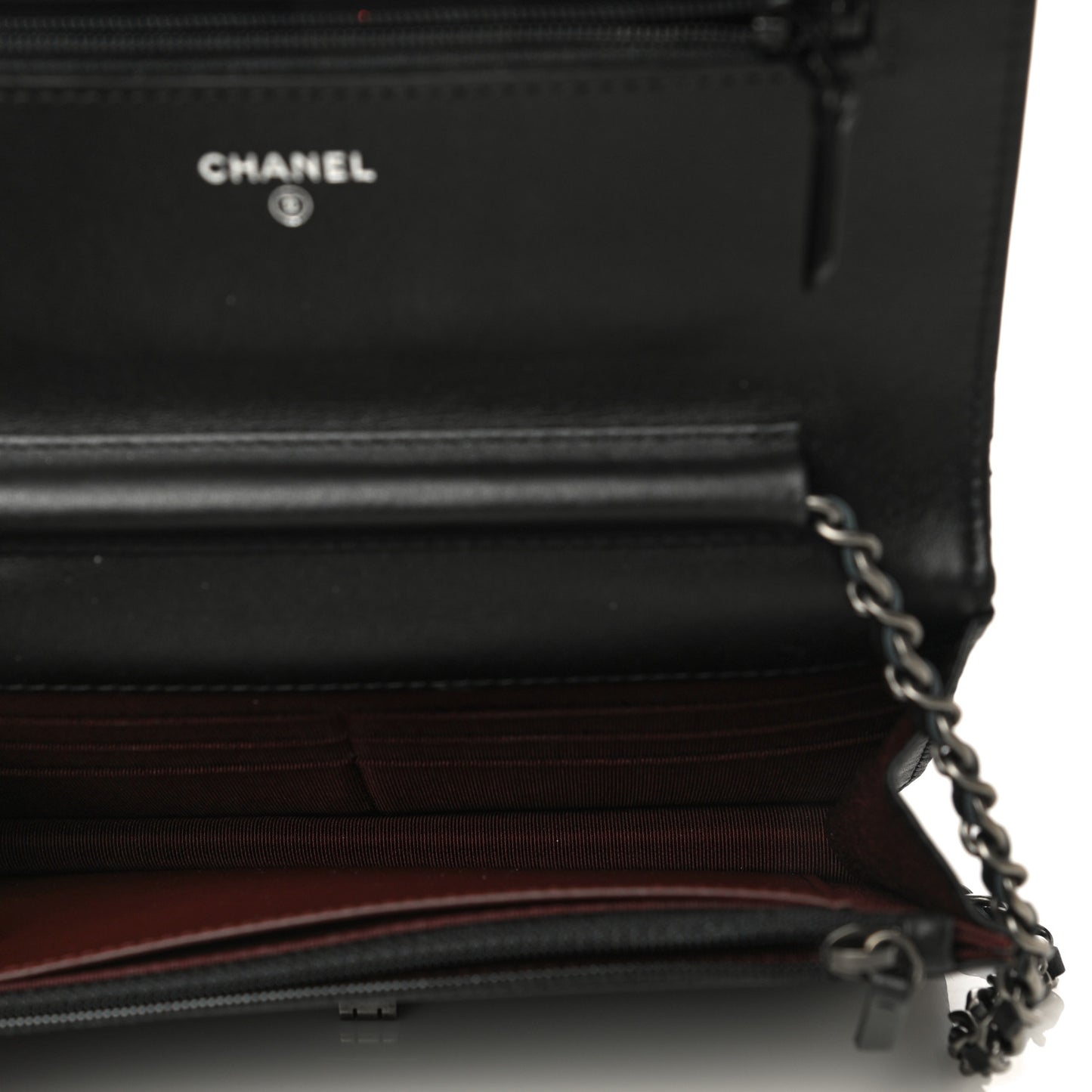 Aged Calfskin Quilted Reissue Wallet On Chain WOC Black