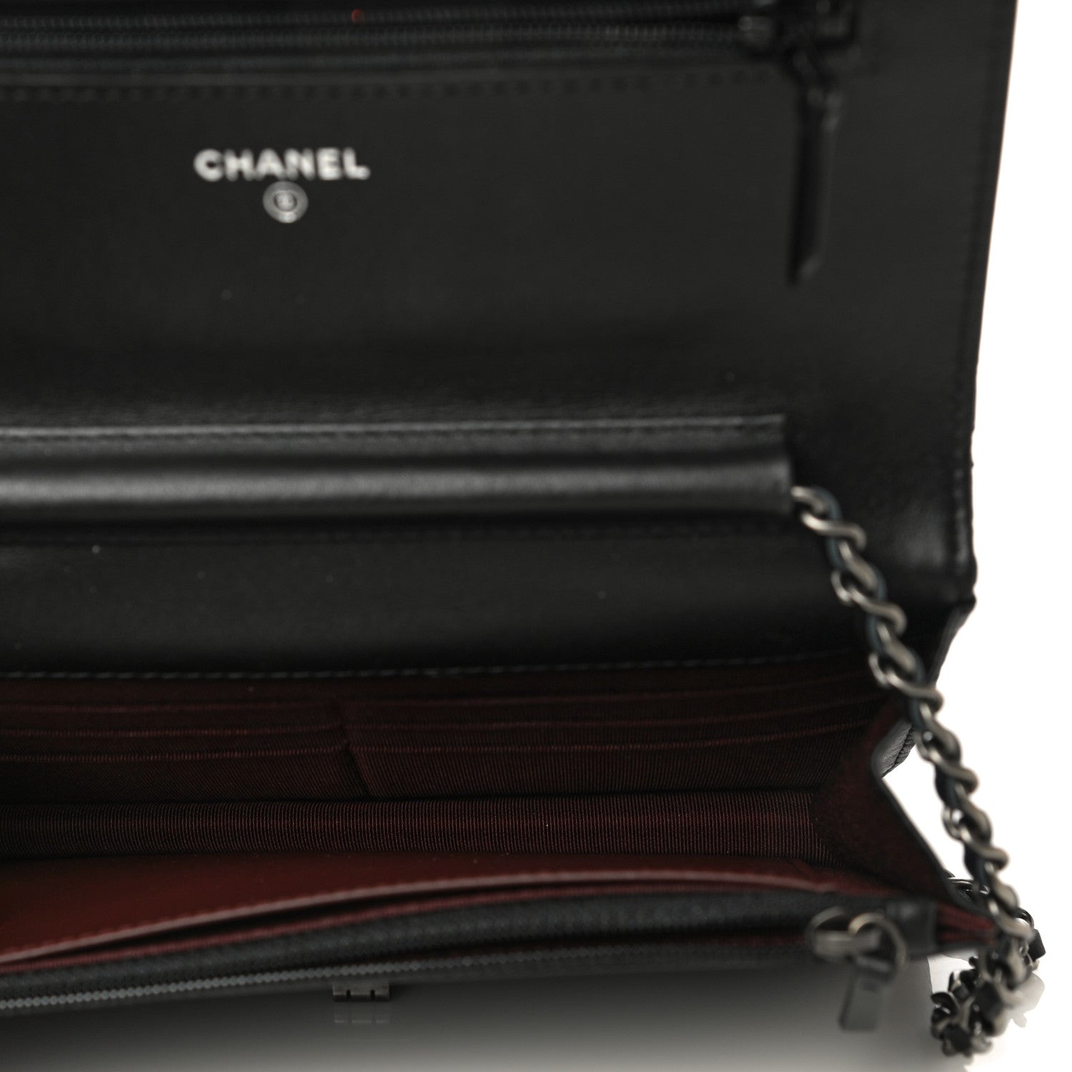 Chanel Aged Calfskin Quilted Reissue Wallet On Chain WOC Black 5 of 13