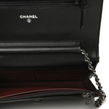 Chanel Aged Calfskin Quilted Reissue Wallet On Chain WOC Black 5 of 13