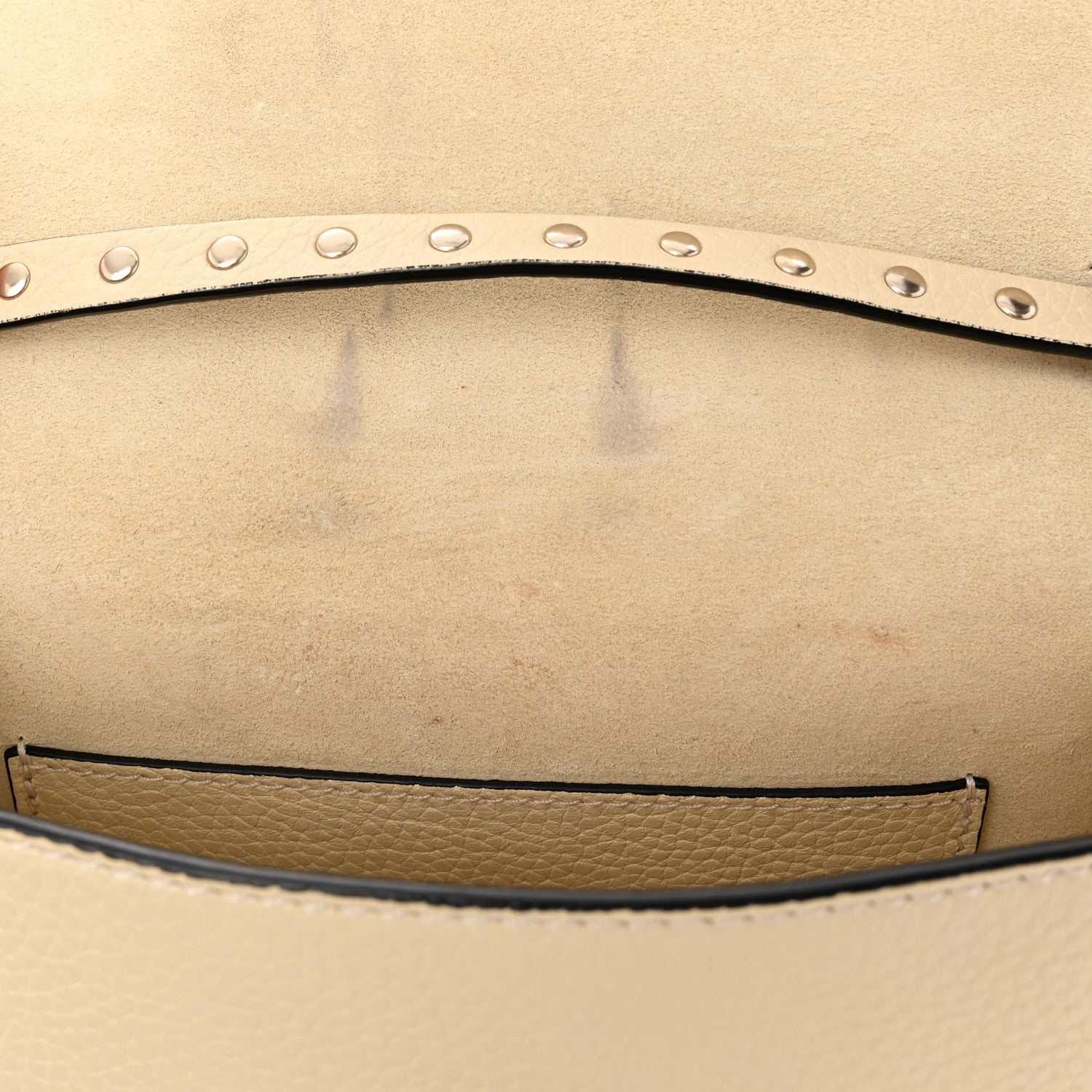 Valentino Garavani Pebbled Calfskin Medium Rockstud Flip Lock Crossbody Bag Light Ivory 10 of 12