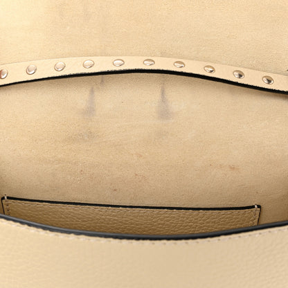 Valentino Garavani Pebbled Calfskin Medium Rockstud Flip Lock Crossbody Bag Light Ivory 10 of 12