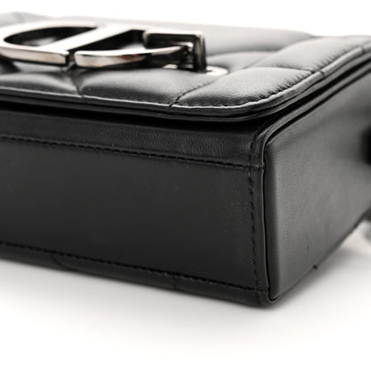 Christian Dior Lambskin Maxi Cannage Small 30 Montaigne Chain Top Handle Bag Black 10 of 11